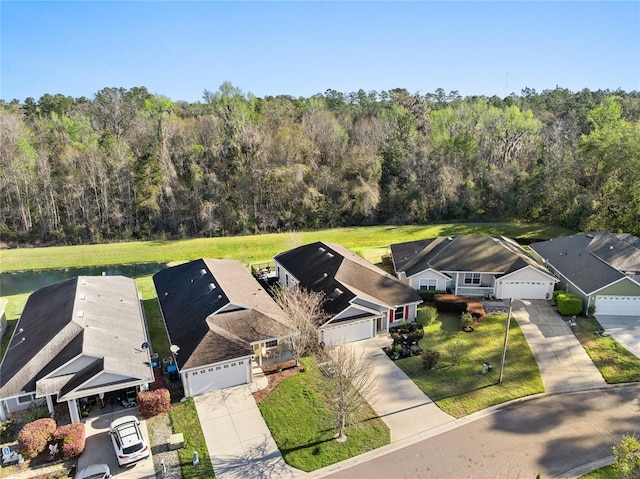 aerial view with a view of trees