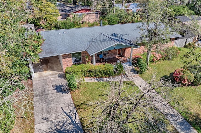 birds eye view of property