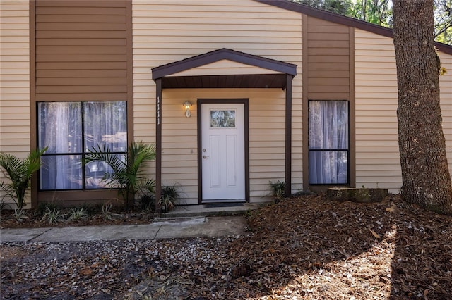 view of doorway to property