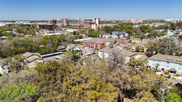 drone / aerial view featuring a view of city