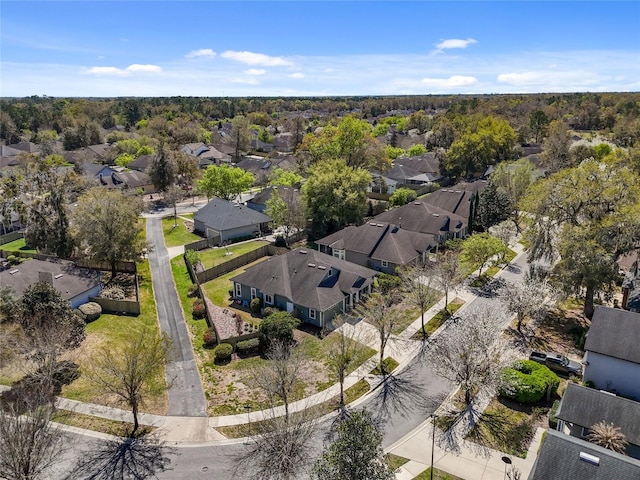 aerial view with a residential view