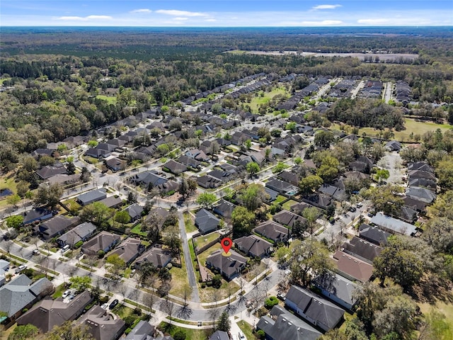 drone / aerial view with a residential view