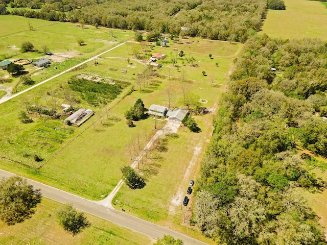 bird's eye view featuring a rural view