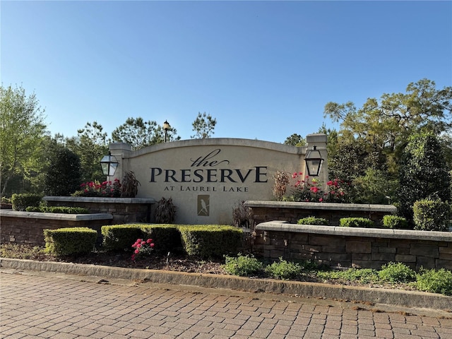 view of community sign