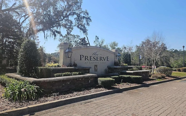 view of community sign