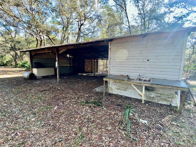 view of pole building with a carport