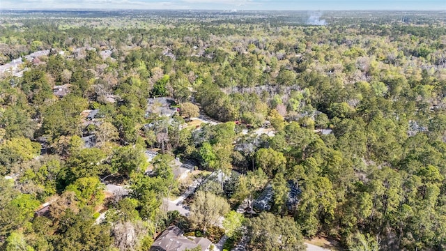 aerial view featuring a forest view