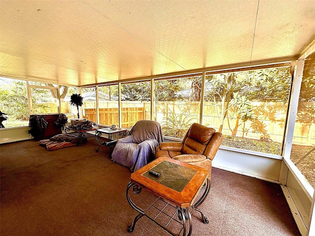 view of sunroom