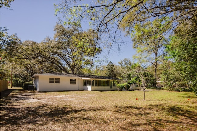 exterior space with a lawn