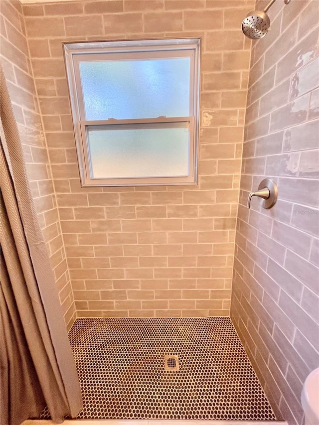 full bathroom featuring a tile shower