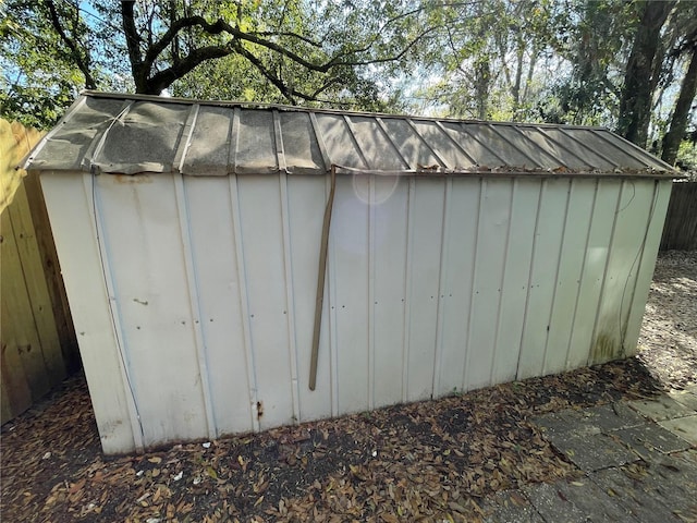 view of shed