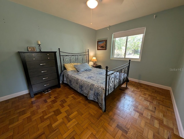 bedroom with baseboards