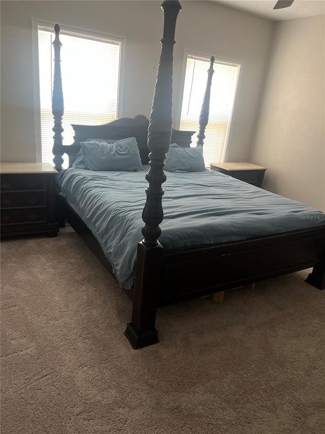 bedroom featuring carpet