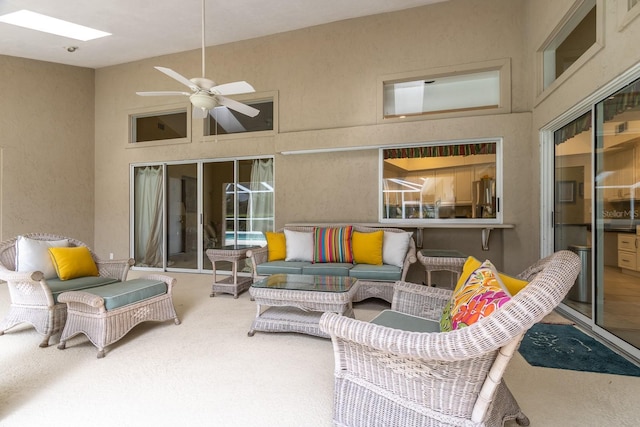 5620 NW 45th Ln, Gainesville, FL 32606 - view of patio with an outdoor living space and ceiling fan