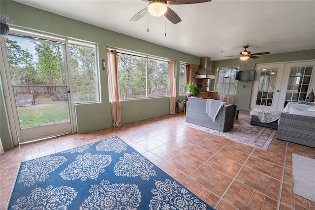 6550 SE 123rd Ter, Morriston, FL 32668 - sunroom with french doors