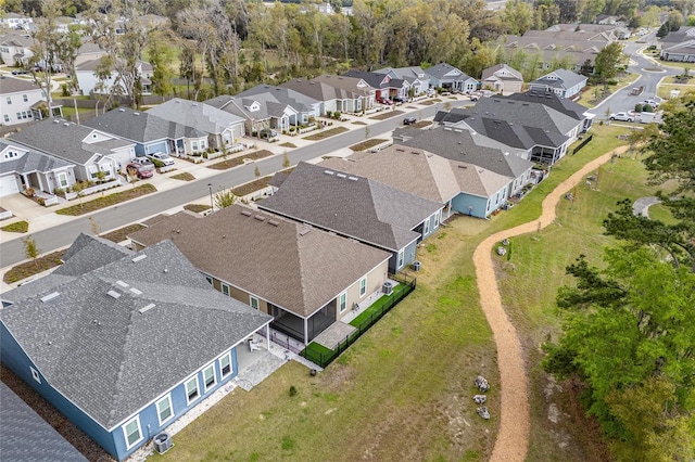 aerial view featuring a residential view