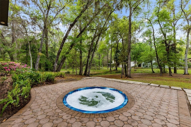 11112 Palmetto Blvd, Alachua, FL 32615 - exterior space featuring a jacuzzi and a patio area