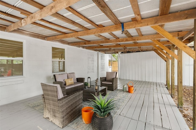 4120 NW 10th St, Gainesville, FL 32609 - wooden deck featuring an outdoor hangout area