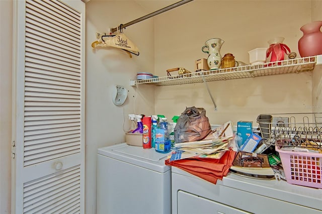 12332 NW 7th Ln, Newberry, FL 32669 - clothes washing area with laundry area and separate washer and dryer