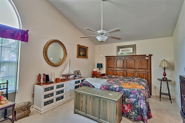 12332 NW 7th Ln, Newberry, FL 32669 - bedroom featuring lofted ceiling, light colored carpet, and multiple windows