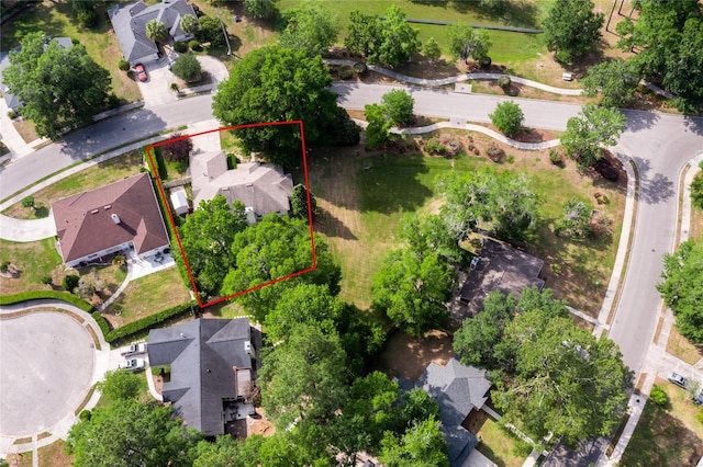 bird's eye view with a residential view