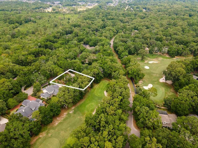 4535 SW 105th Dr, Gainesville, FL 32608 - aerial overview of property's location featuring a local golf course, property boundaries highlighted, and a forest