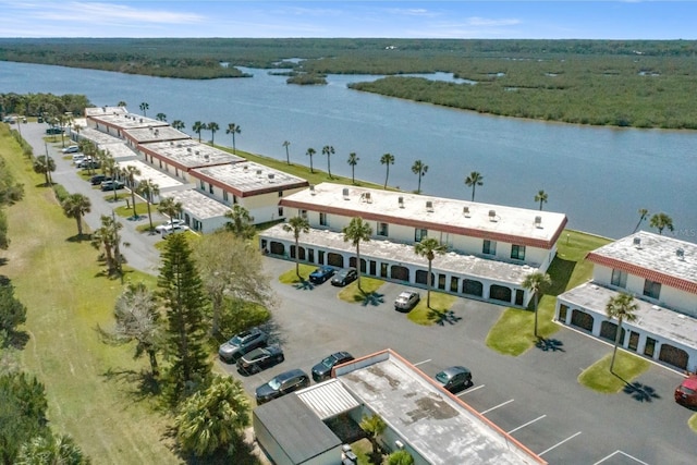 26 Ocean Palm Villa S Unit 26, Flagler Beach, FL 32136 - aerial view featuring a water view and a wooded view