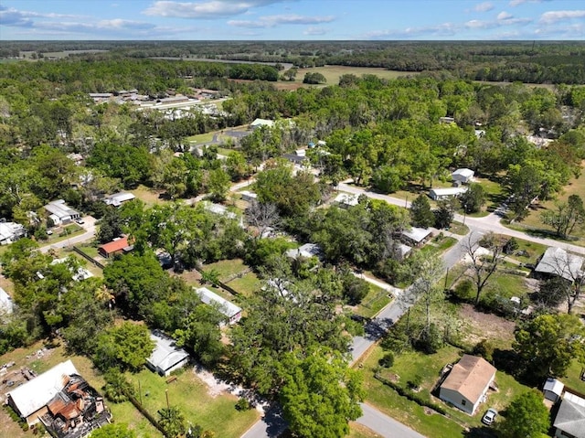 bird's eye view with a forest view