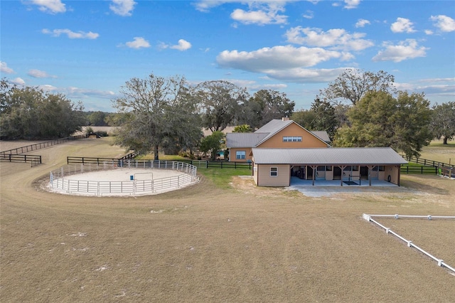 exterior space featuring a rural view