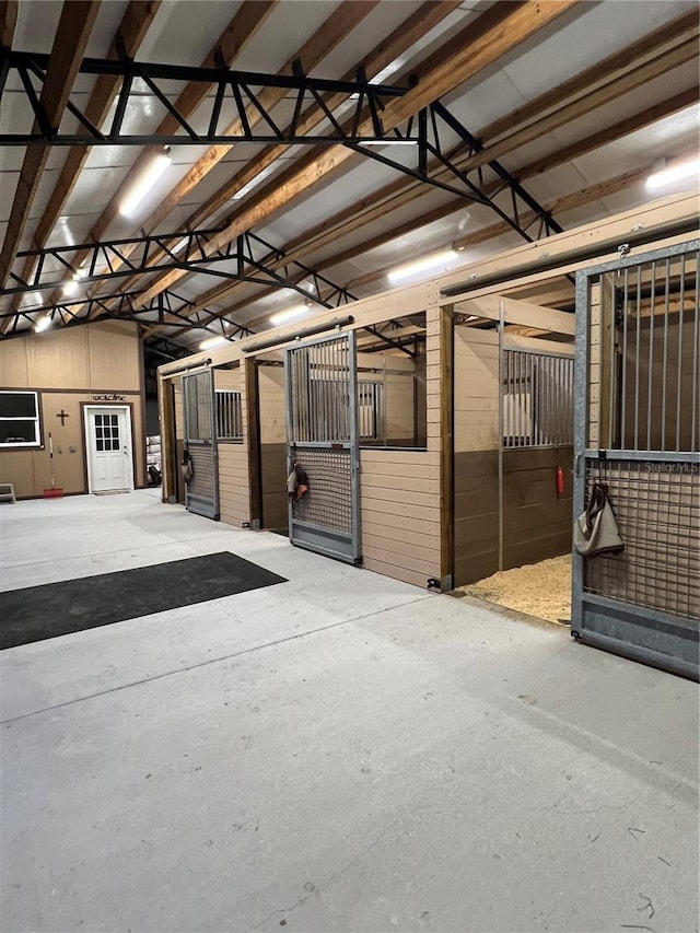 view of horse barn