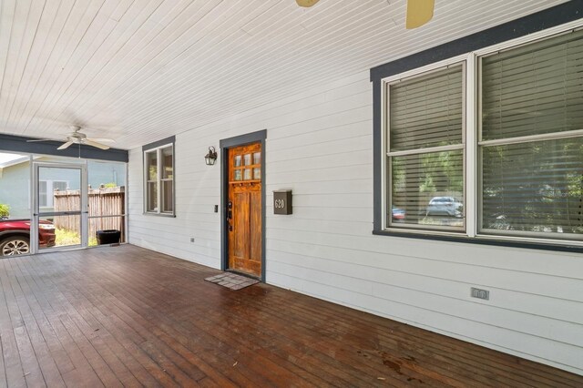 620 NE 6th Ave, Gainesville, FL 32601 - deck featuring ceiling fan