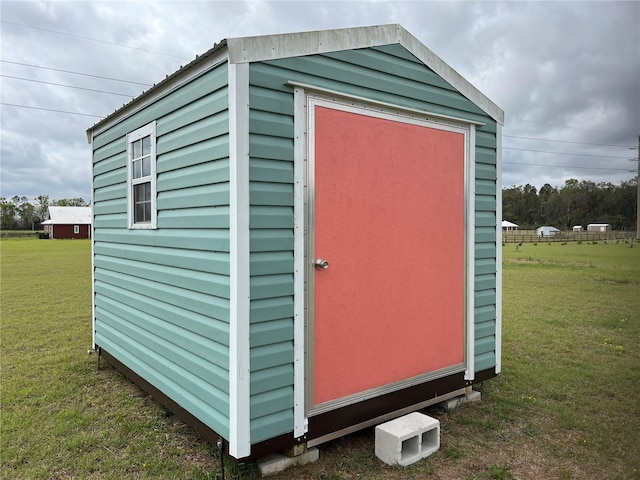 view of shed