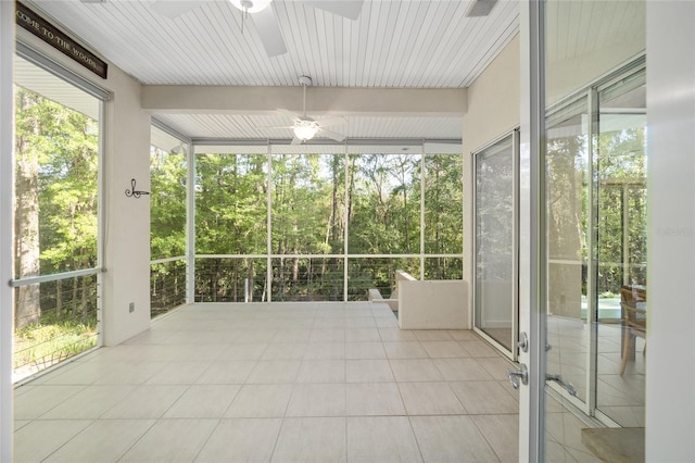 3200 NW 21st Ave, Gainesville, FL 32605 - unfurnished sunroom featuring ceiling fan and plenty of natural light