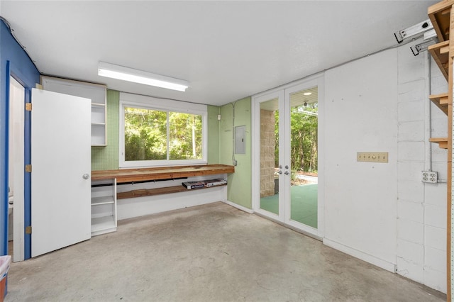 3200 NW 21st Ave, Gainesville, FL 32605 - unfurnished sunroom featuring french doors and electric panel