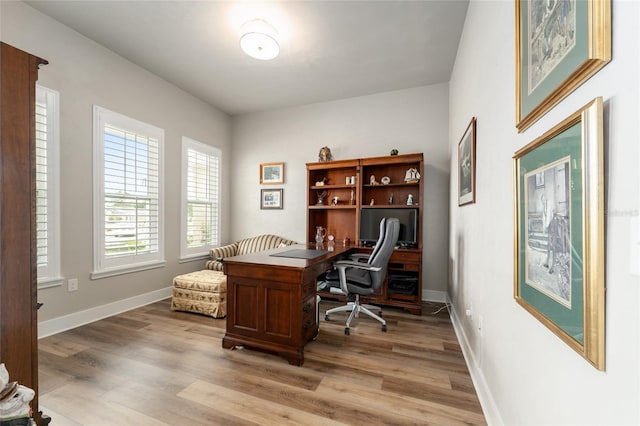 1272 NW 132nd Blvd, Newberry, FL 32669 - office area with light wood-style flooring and baseboards