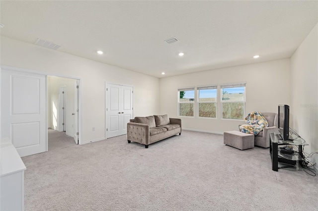 1487 NW 136th Blvd, Newberry, FL 32669 - sitting room with baseboards, visible vents, recessed lighting, and carpet