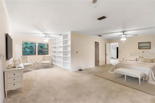4038 NW 86th Blvd, Gainesville, FL 32653 - bedroom with light colored carpet and a ceiling fan