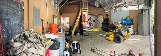 interior space featuring electric panel