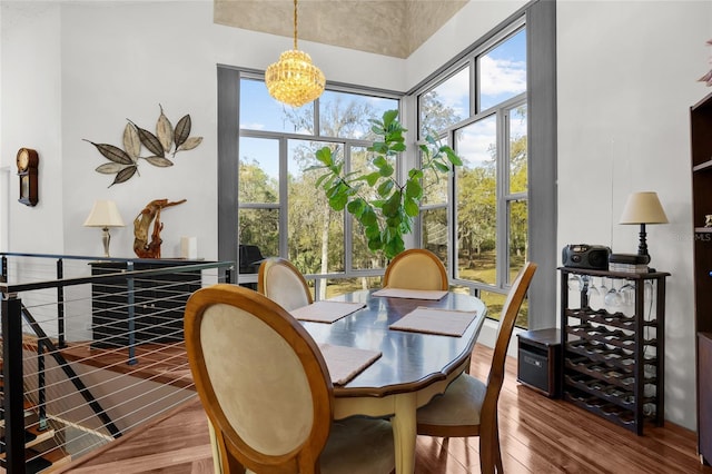 4250 NW 81st Ln, Bell, FL 32619 - dining space with a chandelier and wood finished floors