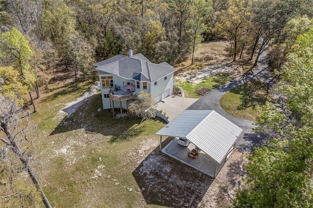 4250 NW 81st Ln, Bell, FL 32619 - aerial view with a wooded view
