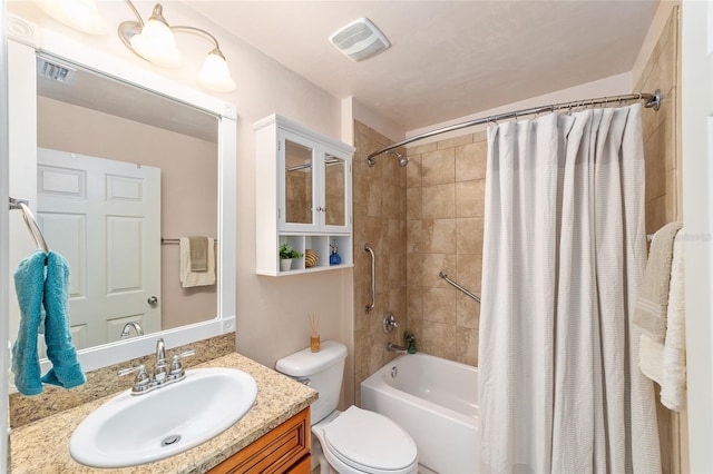 11764 NW 60th Dr, Alachua, FL 32615 - bathroom featuring shower / bath combination with curtain, vanity, and toilet