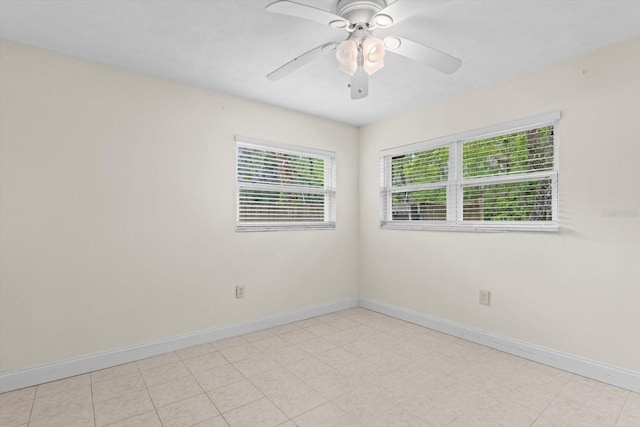 841 N Palm Springs Ter, Crystal River, FL 34429 - unfurnished room with baseboards and ceiling fan