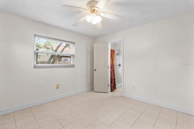 841 N Palm Springs Ter, Crystal River, FL 34429 - spare room featuring baseboards and a ceiling fan