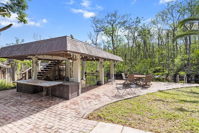 841 N Palm Springs Ter, Crystal River, FL 34429 - view of patio / terrace featuring stairway
