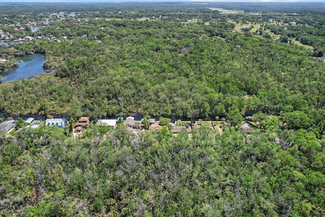 841 N Palm Springs Ter, Crystal River, FL 34429 - birds eye view of property with a wooded view and a water view