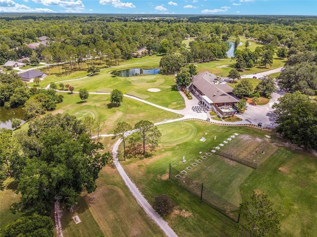 6840 NW 111th Ln, Alachua, FL 32615 - aerial view featuring a water view, a wooded view, and golf course view