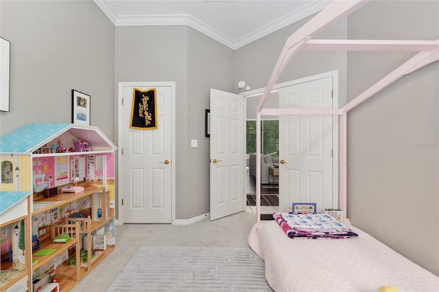 3802 SW 93rd Ter, Gainesville, FL 32608 - carpeted bedroom with crown molding and baseboards