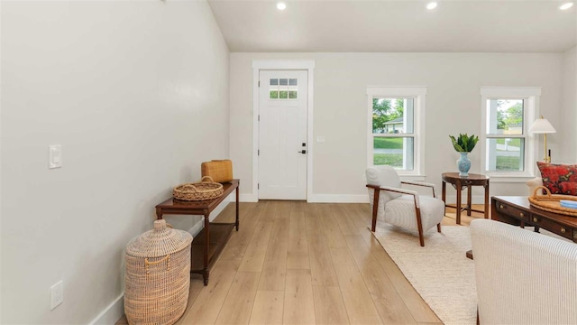 10055 Fox Hollow Dr, Hampton, FL 32044 - foyer featuring baseboards, recessed lighting, and light wood-style floors