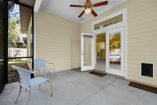 6382 SW 48th Dr, Gainesville, FL 32608 - sunroom featuring ceiling fan