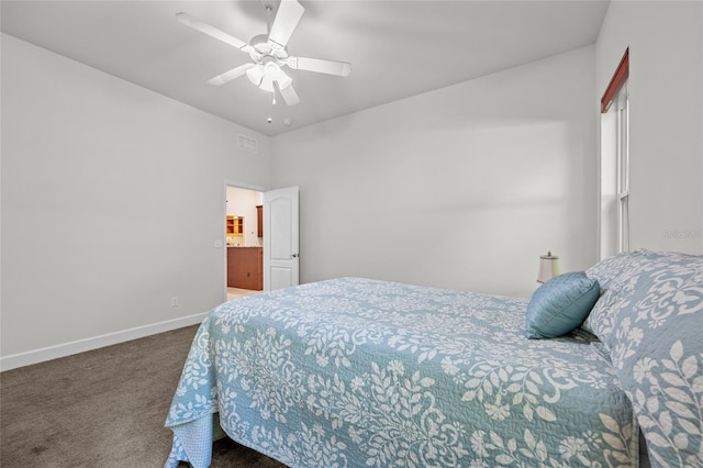 6382 SW 48th Dr, Gainesville, FL 32608 - carpeted bedroom with baseboards and a ceiling fan
